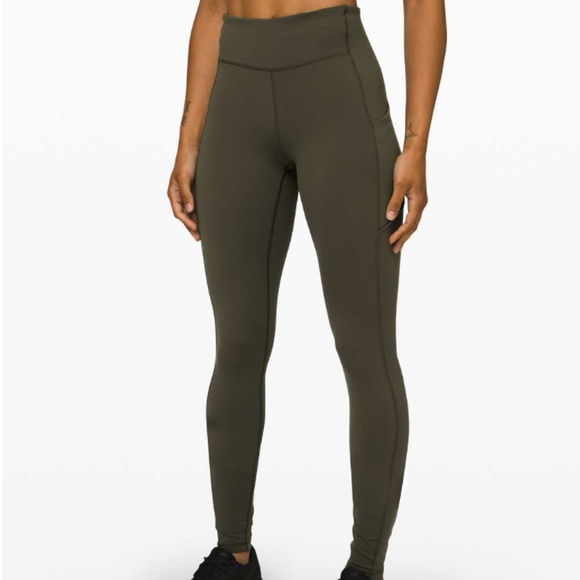 lululemon athletica Pants - Lululemon Speed Up Tight 31" Dark Olive size 6